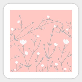 Branches Pattern Vertical in Baby Pink Sticker